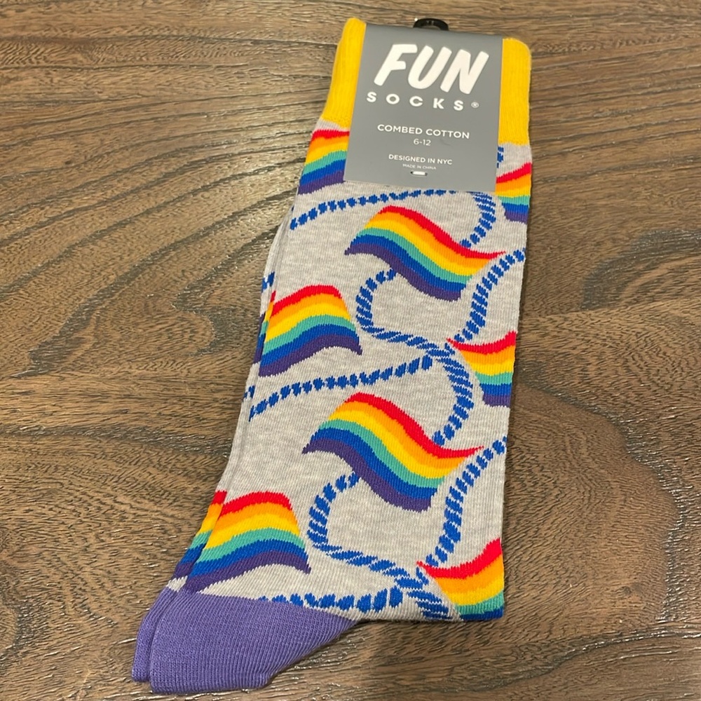 Men’s Rainbow Flag Socks - Fun Socks Brand
